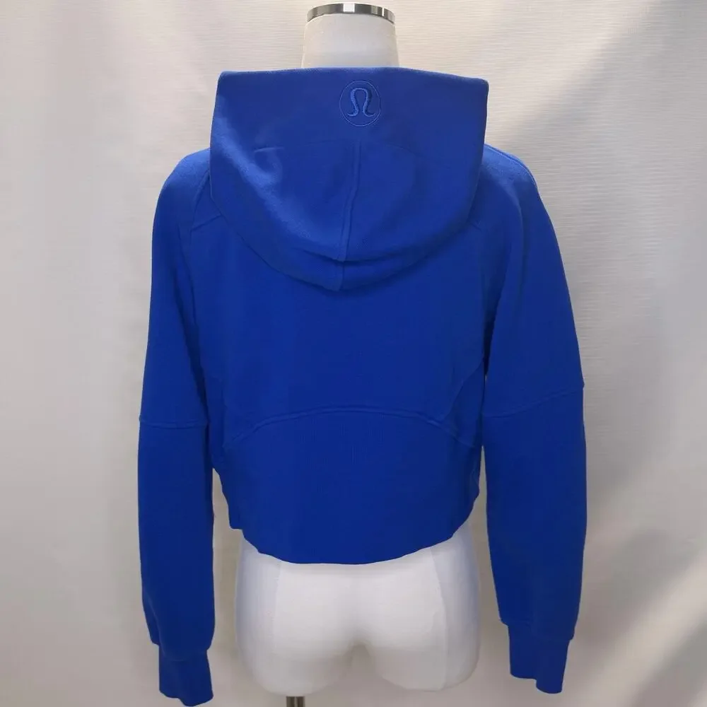 Lululemon Scuba Hoodie Womens XS/S Blue 1/2 Zip Cropped Pullover Thumbholes